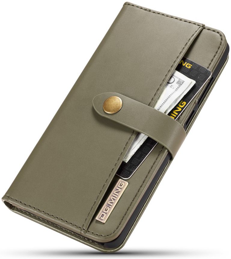 Huawei P30 Leren 2-in-1 Bookcase en Back Cover Hoesje Groen afbeelding 15
