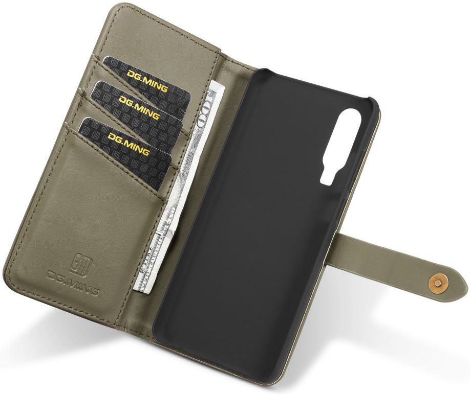 Huawei P30 Leren 2-in-1 Bookcase en Back Cover Hoesje Groen afbeelding 2