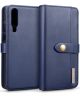 Huawei P30 Leren 2-in-1 Bookcase en Back Cover Hoesje Blauw