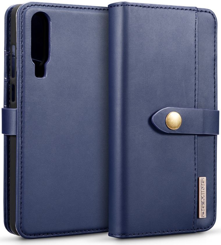 Huawei P30 Leren 2-in-1 Bookcase en Back Cover Hoesje Blauw afbeelding 1