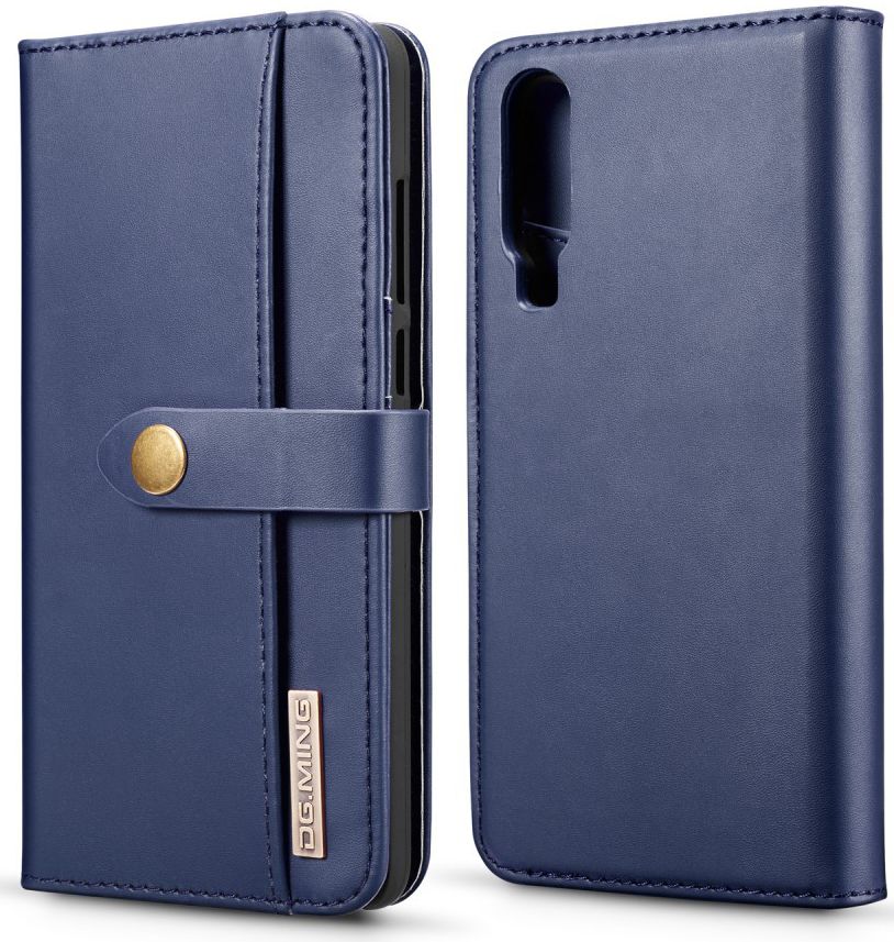 Huawei P30 Leren 2-in-1 Bookcase en Back Cover Hoesje Blauw afbeelding 12