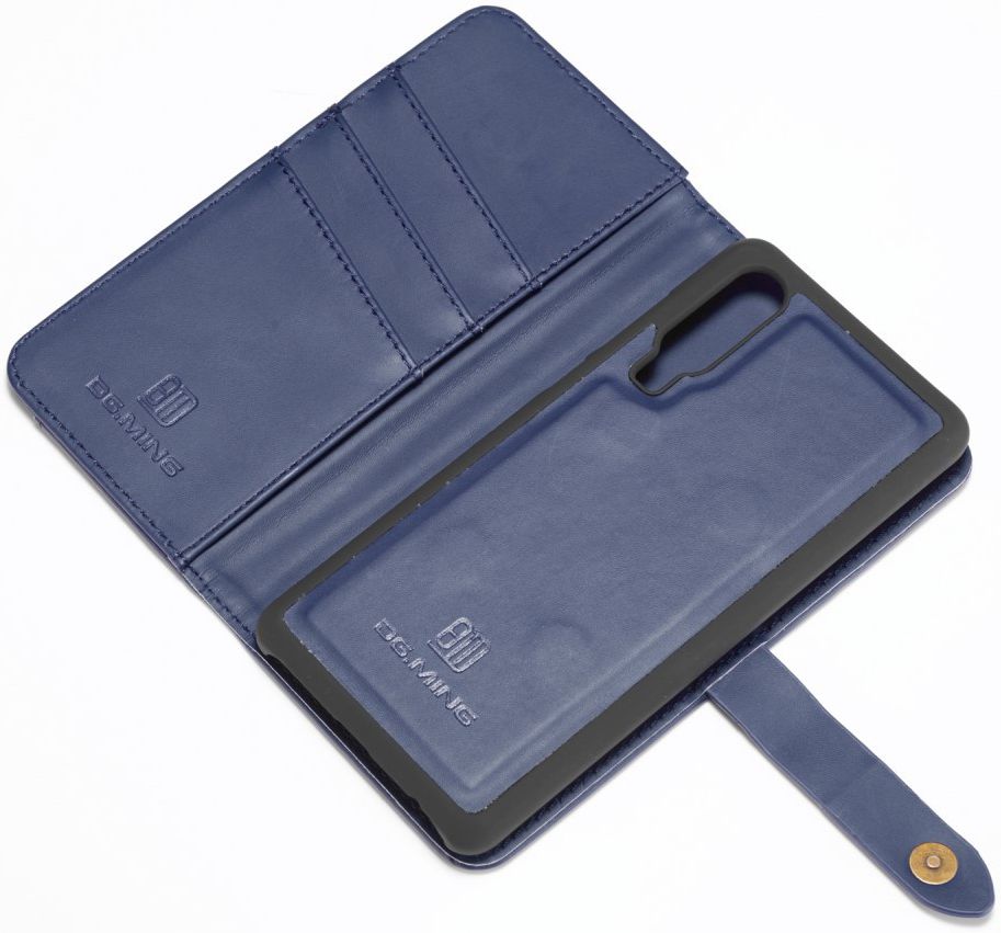 Huawei P30 Leren 2-in-1 Bookcase en Back Cover Hoesje Blauw afbeelding 13