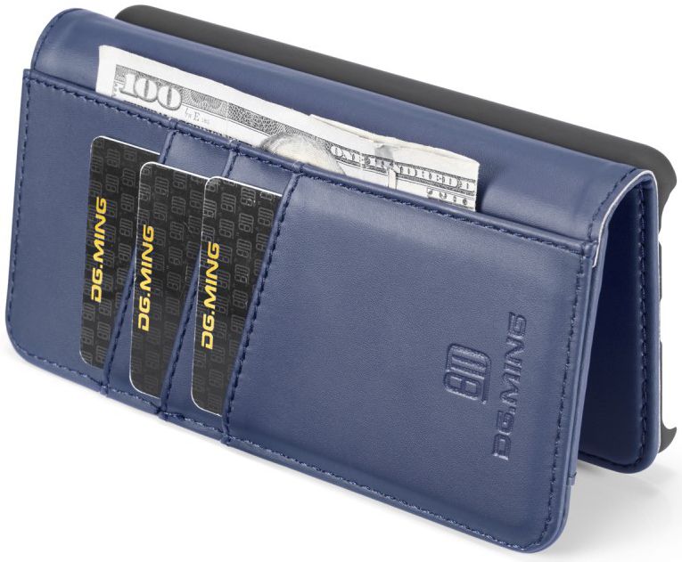 Huawei P30 Leren 2-in-1 Bookcase en Back Cover Hoesje Blauw afbeelding 14