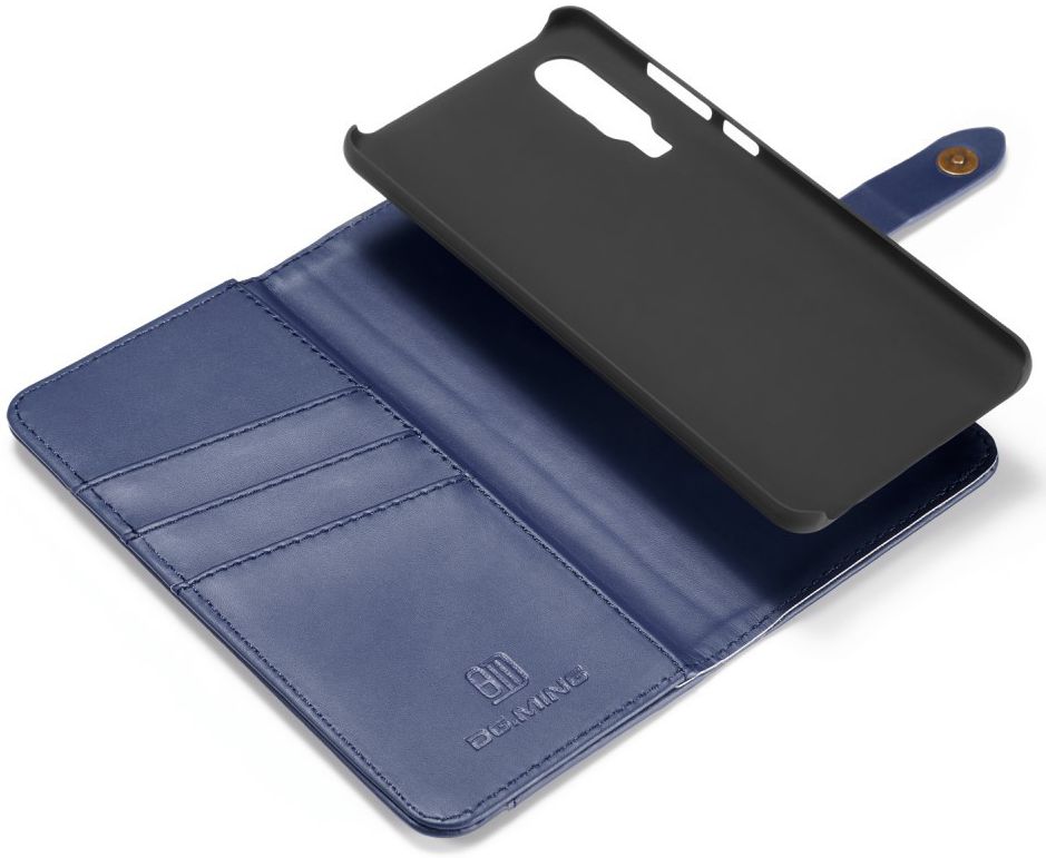 Huawei P30 Leren 2-in-1 Bookcase en Back Cover Hoesje Blauw afbeelding 4