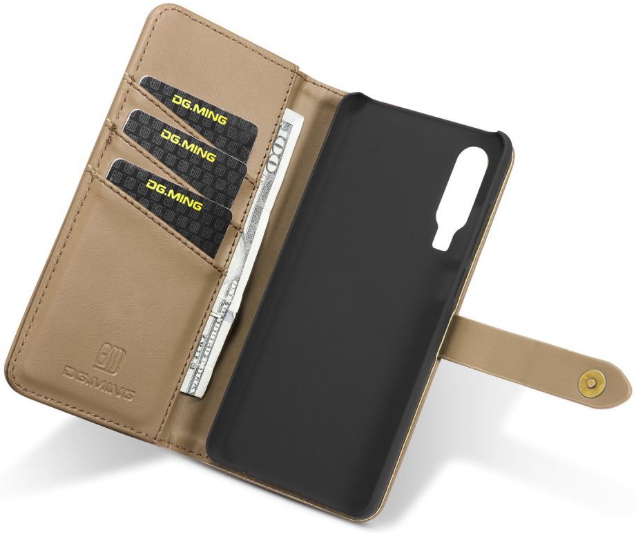 Huawei P30 Leren 2-in-1 Bookcase en Back Cover Hoesje Bruin afbeelding 2