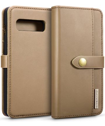 Samsung Galaxy S10 Leren 2-in-1 Bookcase en Back Cover Hoesje Bruin Hoesjes