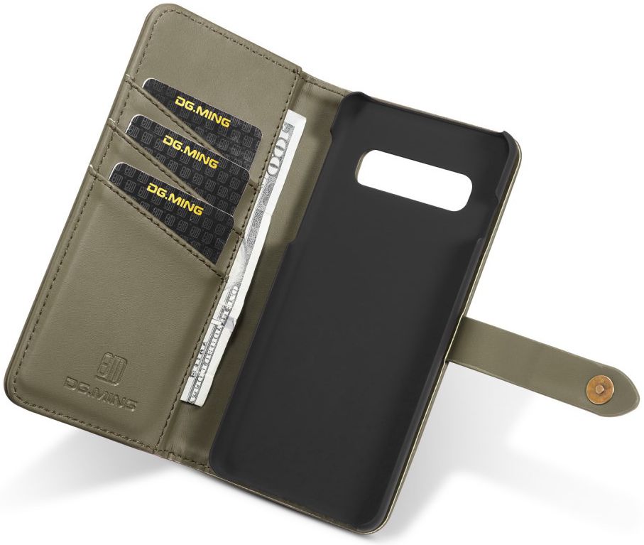 Samsung Galaxy S10 Plus 2-in-1 Bookcase en Back Cover Hoesje Groen afbeelding 4