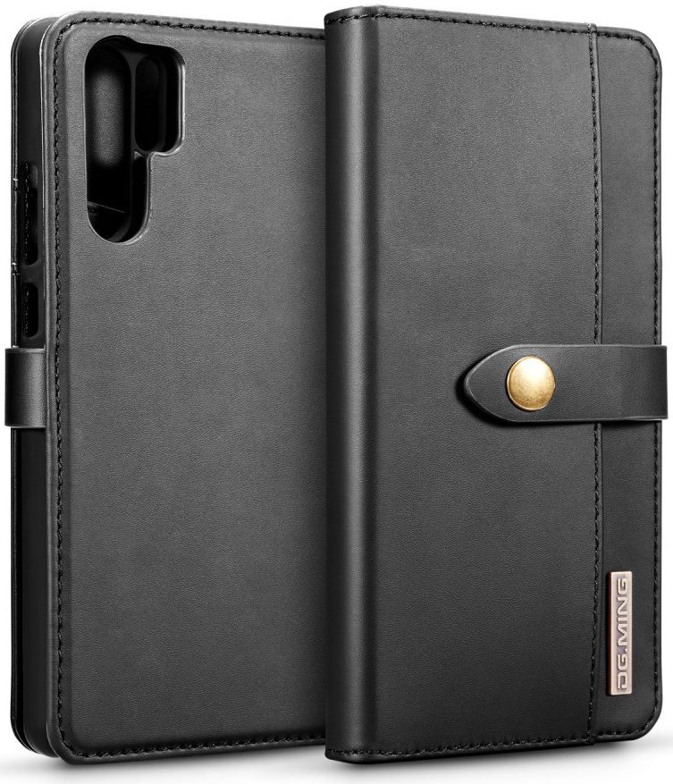 Huawei P30 Pro Leren 2-in-1 Bookcase en Back Cover Hoesje Zwart afbeelding 1