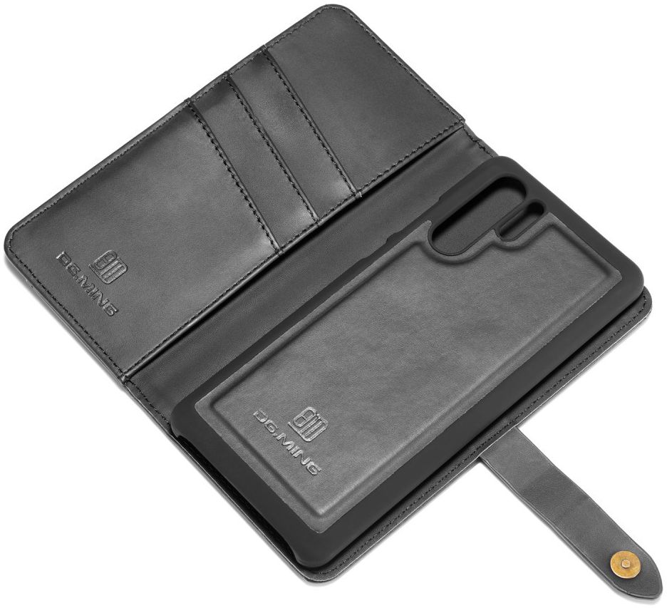 Huawei P30 Pro Leren 2-in-1 Bookcase en Back Cover Hoesje Zwart afbeelding 5