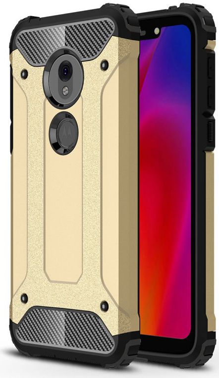 Motorola Moto G7 Play Hybride Hoesje Goud afbeelding 1