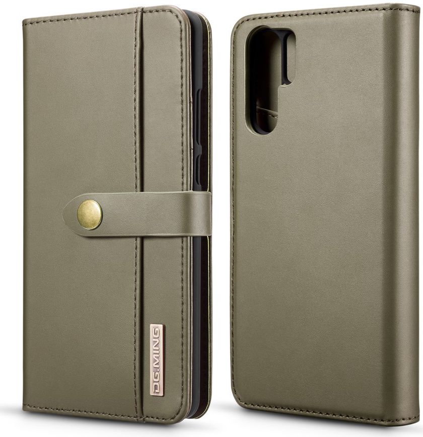Huawei P30 Pro Leren 2-in-1 Bookcase en Back Cover Hoesje Groen afbeelding 9