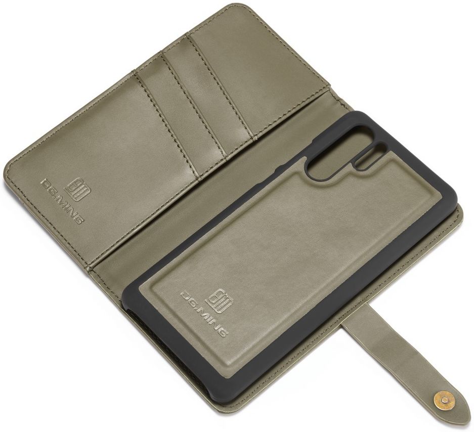 Huawei P30 Pro Leren 2-in-1 Bookcase en Back Cover Hoesje Groen afbeelding 14