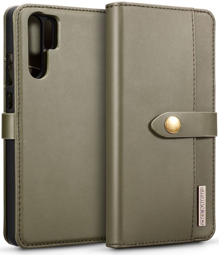Huawei P30 Pro Leren 2-in-1 Bookcase en Back Cover Hoesje Groen afbeelding 1