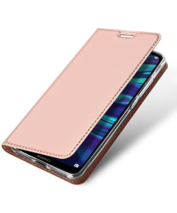 Dux Ducis Premium Book Case Huawei Y7 (2019) Hoesje Roze Goud Hoesjes