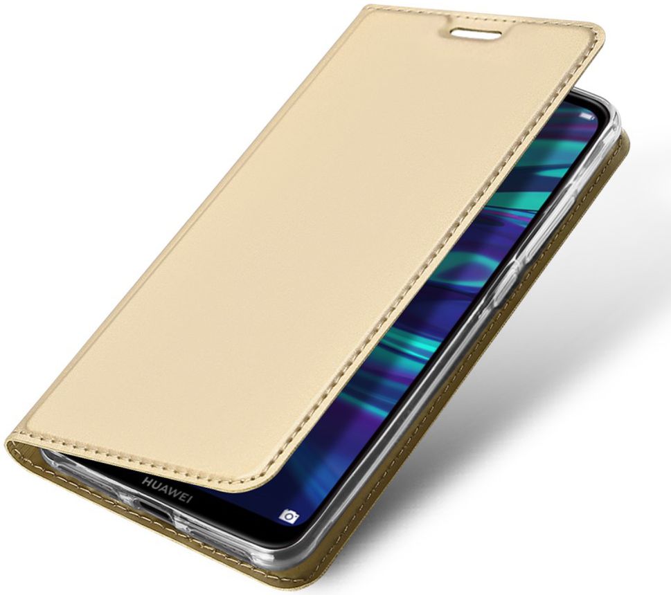 Dux Ducis Premium Book Case Huawei Y7 (2019) Hoesje Goud afbeelding 1