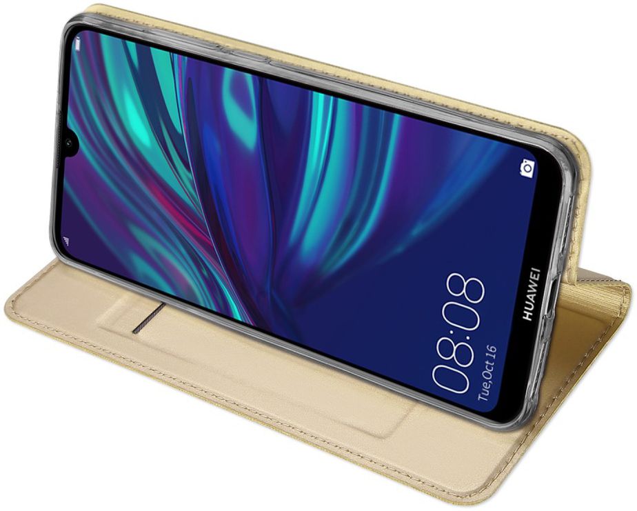 Dux Ducis Premium Book Case Huawei Y7 (2019) Hoesje Goud afbeelding 5