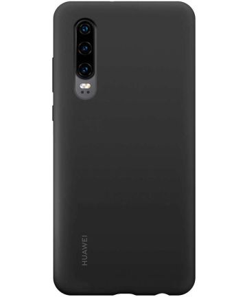 Originele Huawei P30 Silicon Car Hoesje Zwart Hoesjes