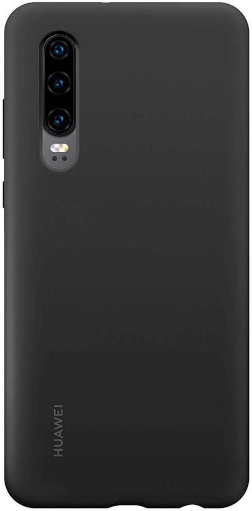 Originele Huawei P30 Silicon Car Hoesje Zwart afbeelding 1