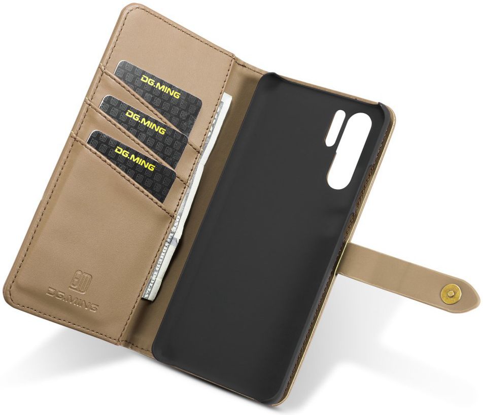 Huawei P30 Pro Leren 2-in-1 Bookcase en Back Cover Hoesje Bruin afbeelding 14