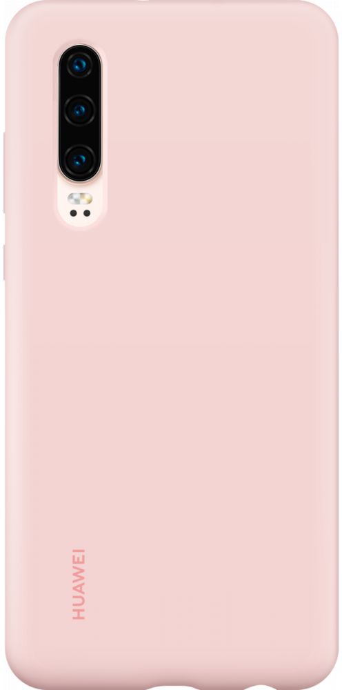 Originele Huawei P30 Silicon Car Hoesje Roze afbeelding 1