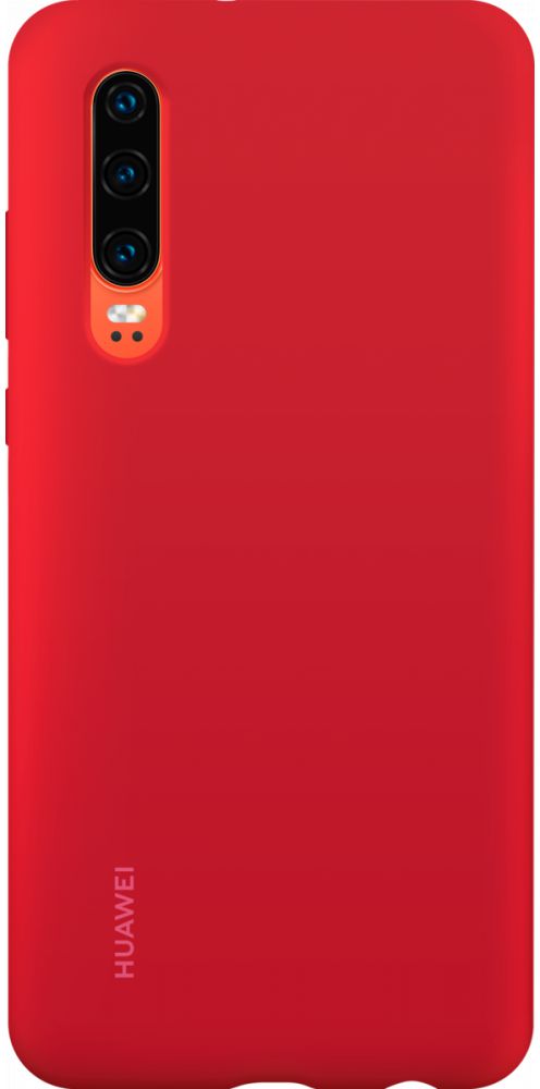 Originele Huawei P30 Silicon Car Hoesje Rood afbeelding 1