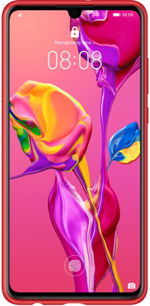 Originele Huawei P30 Silicon Car Hoesje Rood afbeelding 2