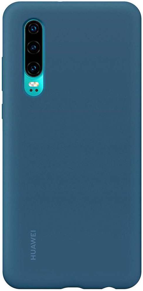 Originele Huawei P30 Silicon Car Hoesje Donker Blauw afbeelding 1