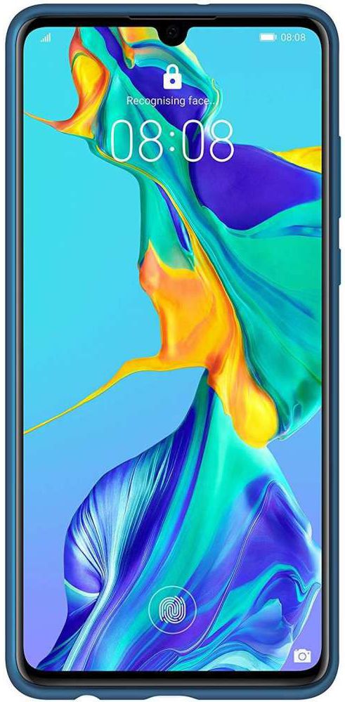 Originele Huawei P30 Silicon Car Hoesje Donker Blauw afbeelding 2