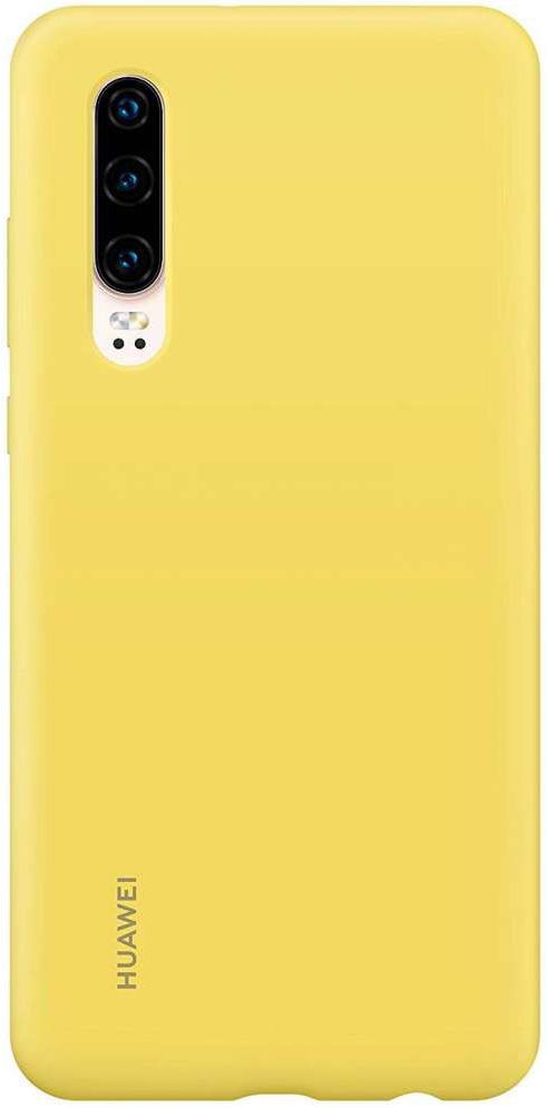 Originele Huawei P30 Silicon Car Hoesje Geel afbeelding 1