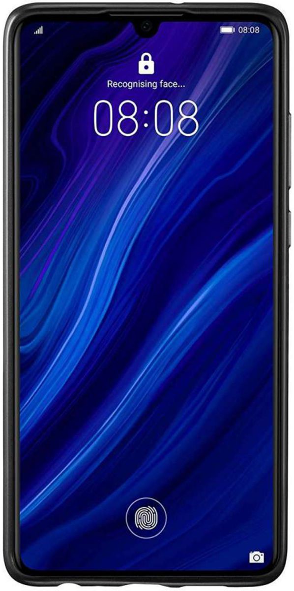 Originele Huawei P30 PU Lederen Back Cover Zwart afbeelding 2