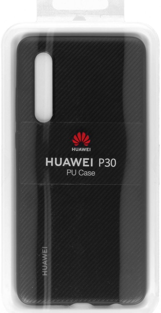 Originele Huawei P30 PU Lederen Back Cover Zwart afbeelding 5