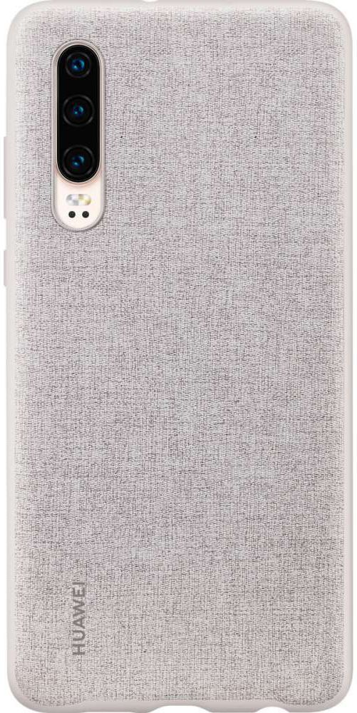 Originele Huawei P30 PU Lederen Back Cover Grijs afbeelding 1