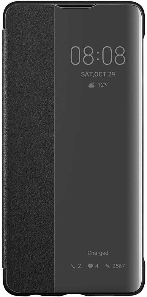 Originele Huawei P30 Smart View Flip Hoesje Zwart afbeelding 1