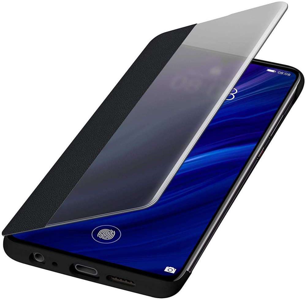 Originele Huawei P30 Smart View Flip Hoesje Zwart afbeelding 2