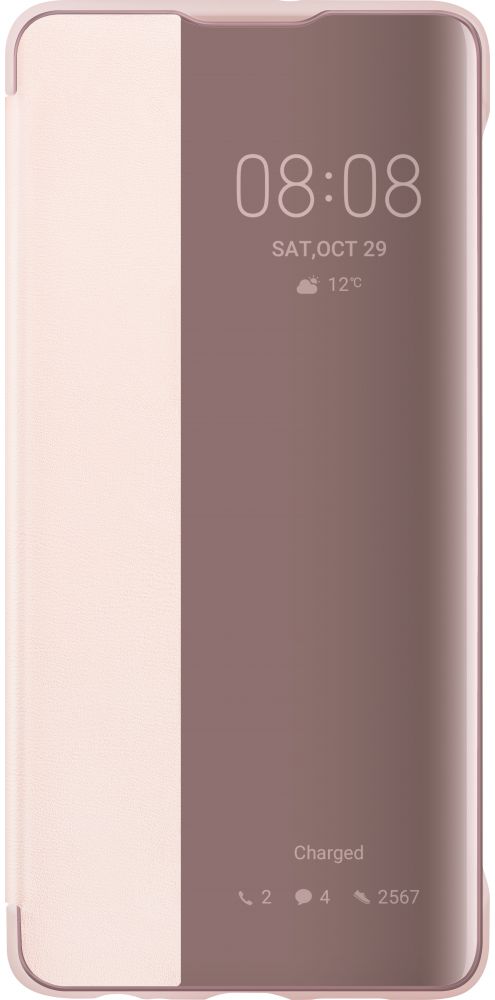 Originele Huawei P30 Smart View Flip Hoesje Roze afbeelding 1