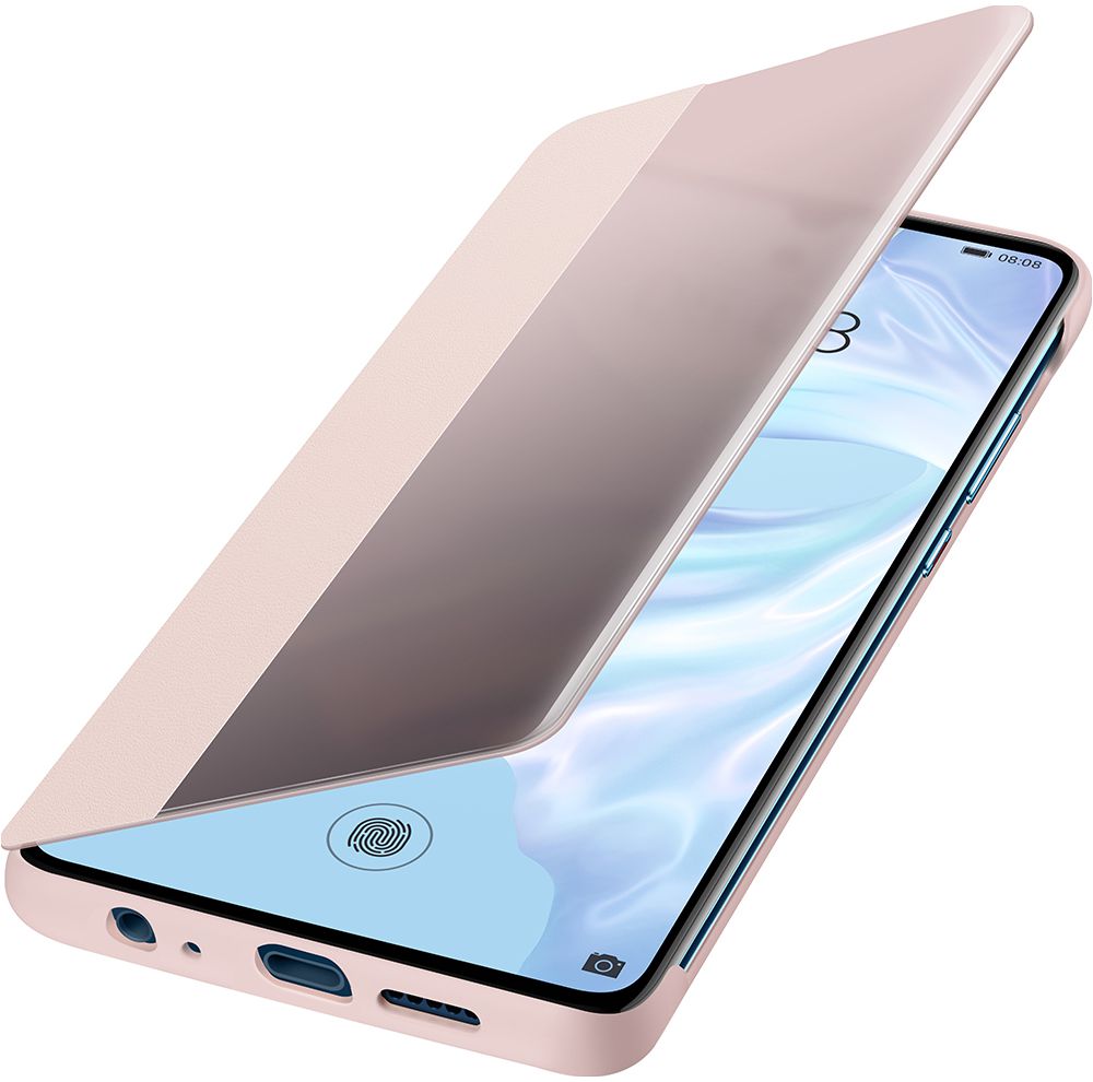 Originele Huawei P30 Smart View Flip Hoesje Roze afbeelding 2