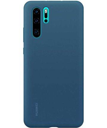 Originele Huawei P30 Pro Silicon Hoesje Donker Blauw Hoesjes