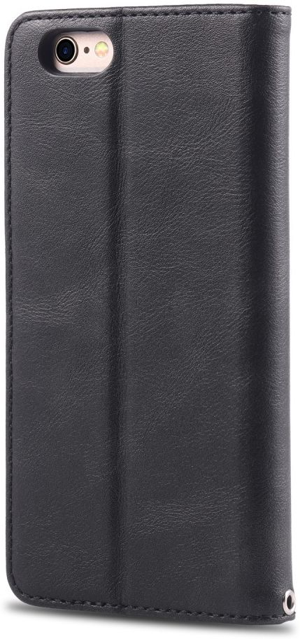 Apple iPhone SE (2020) Hoesje Wallet Stand Book Case Kunst Leer Zwart afbeelding 7