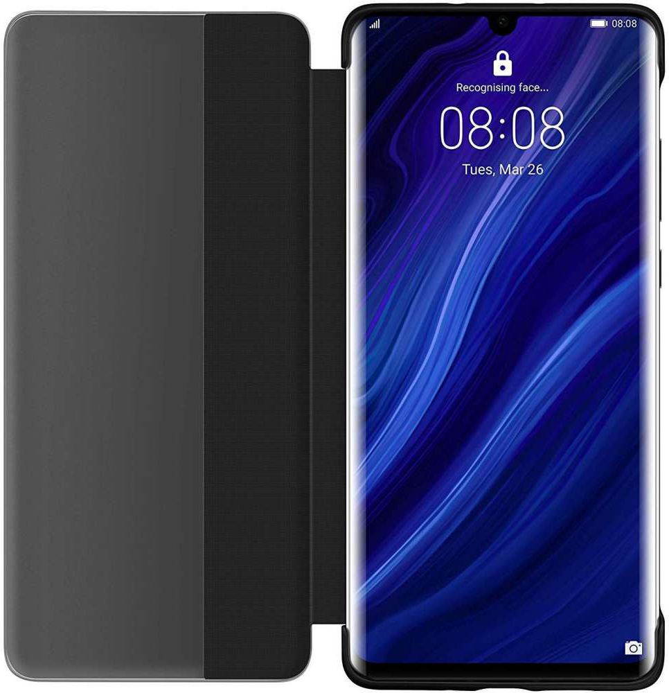 Originele Huawei P30 Pro Smart View Flip Hoesje Zwart afbeelding 3