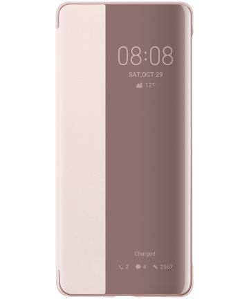 Originele Huawei P30 Pro Smart View Flip Hoesje Roze Hoesjes