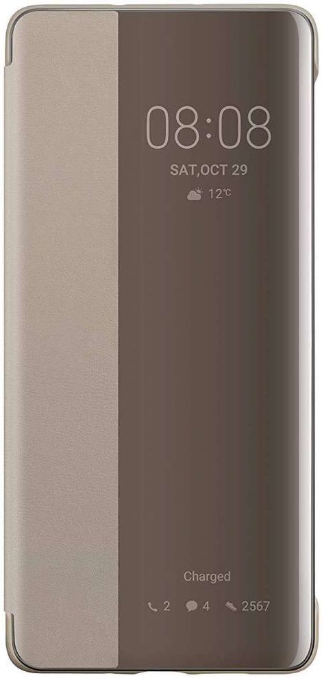 Originele Huawei P30 Pro Smart View Flip Hoesje Khaki afbeelding 1