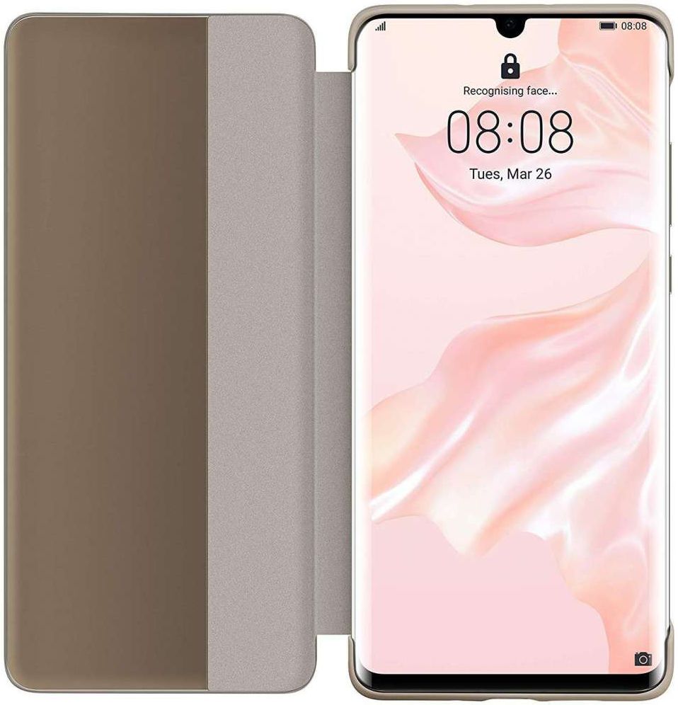 Originele Huawei P30 Pro Smart View Flip Hoesje Khaki afbeelding 3
