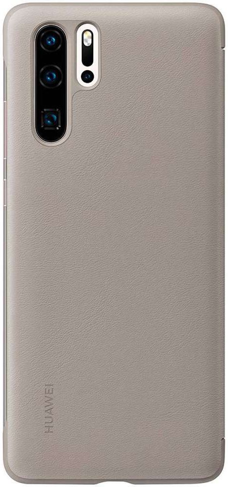 Originele Huawei P30 Pro Smart View Flip Hoesje Khaki afbeelding 4