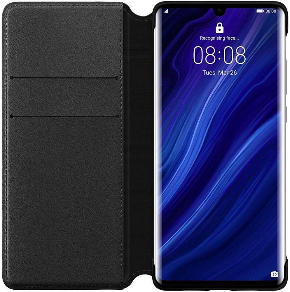 Originele Huawei P30 Pro Wallet Flip Hoesje Zwart afbeelding 1