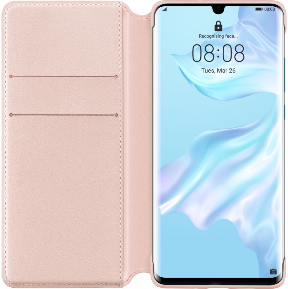 Originele Huawei P30 Pro Wallet Flip Hoesje Roze afbeelding 1