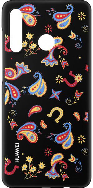 Originele Huawei P30 Lite PC Hoesje Floral Zwart afbeelding 4