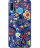 Originele Huawei P30 Lite PC Hoesje Floral Blauw