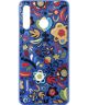 Originele Huawei P30 Lite PC Hoesje Floral Blauw