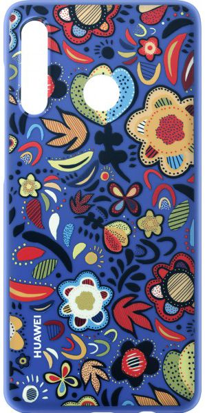Originele Huawei P30 Lite PC Hoesje Floral Blauw afbeelding 4