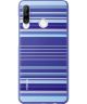 Originele Huawei P30 Lite PC Hoesje Striped Blauw